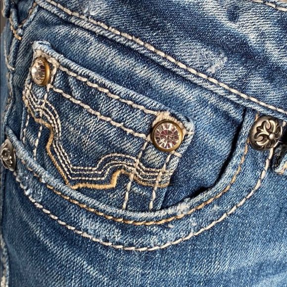 Buckle Miss Me cowboy boot denim jeans size 27 EUC - Picture 12 of 14